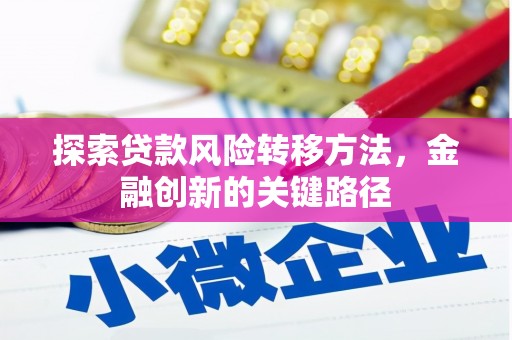 台南探索贷款风险转移方法，金融创新的关键路径