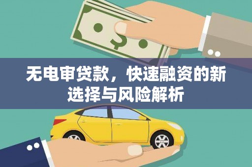青羊无电审贷款，快速融资的新选择与风险解析