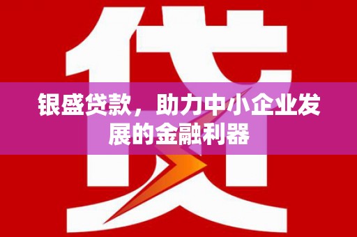 鸡东银盛贷款，助力中小企业发展的金融利器