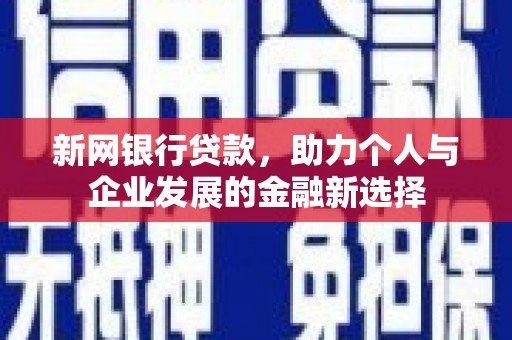 国姓新网银行贷款，助力个人与企业发展的金融新选择