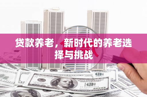 丰都贷款养老，新时代的养老选择与挑战