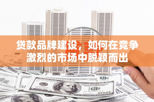 台安贷款品牌建设，如何在竞争激烈的市场中脱颖而出