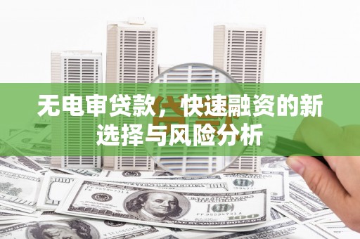 高淳无电审贷款，快速融资的新选择与风险分析
