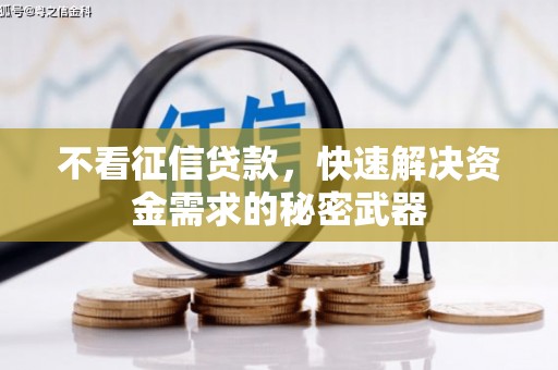 北塘不看征信贷款，快速解决资金需求的秘密武器