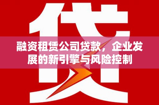 巴音郭楞蒙古融资租赁公司贷款，企业发展的新引擎与风险控制